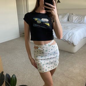 WeWoreWhat Floral Denim Mini Skirt